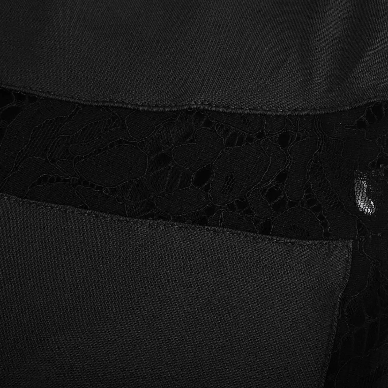 Women's Mesh Panel Side Sheer Lace High Waist Leggings Skinny Workout Yoga Pants with Pockets Athletic Activewear
