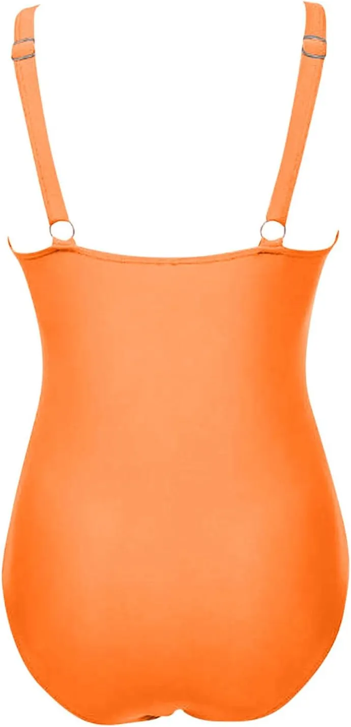 Womens One Piece Swimsuit Tummy Control Swim Dress Modest Bathing Suit Mesh Wraps Swim Suits 2025 Fashion