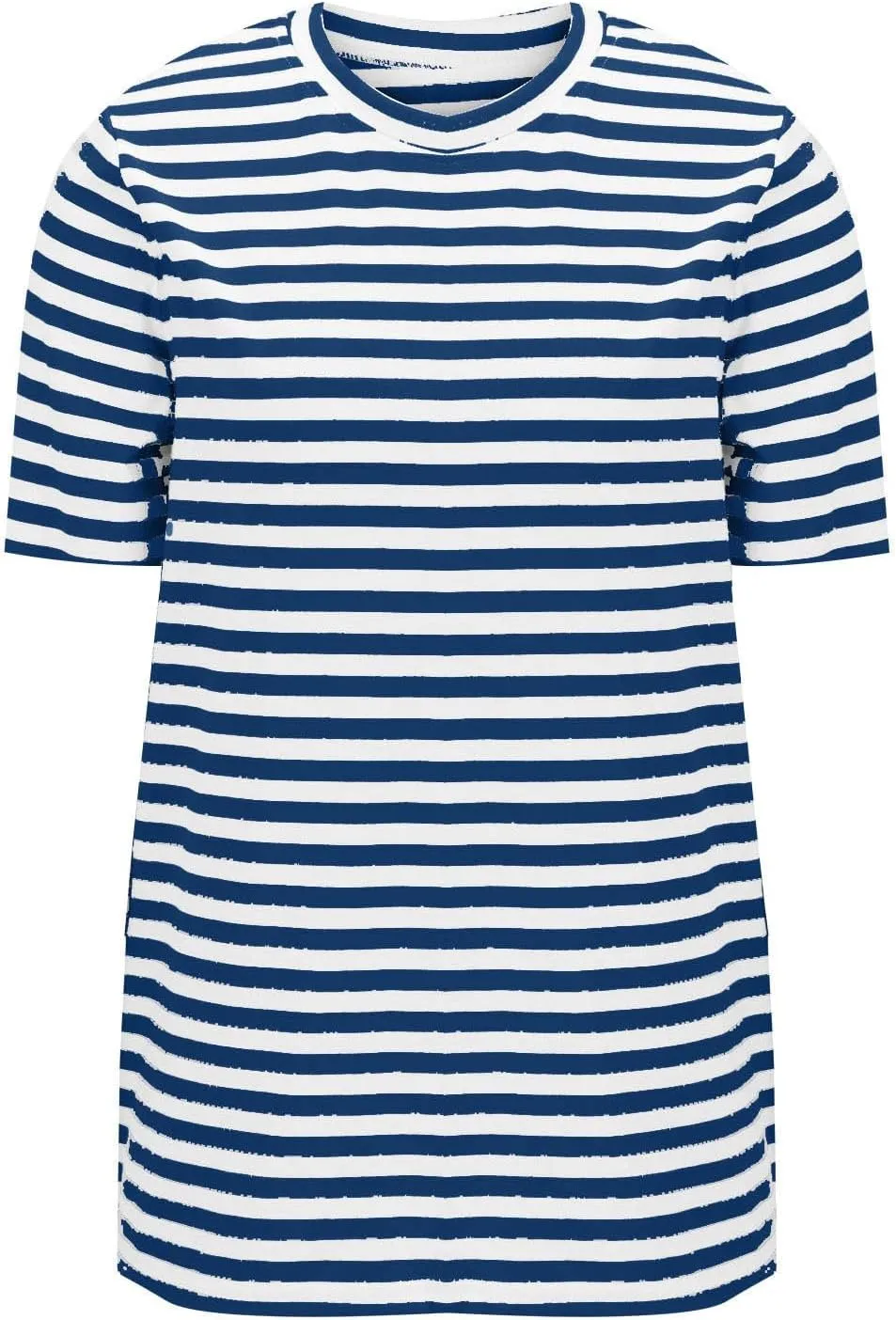 Women's Oversized T Shirts Short Puff Sleeve Striped Crewneck Summer Tops Casual Loose Basic Tee Shirts 2025 Trendy Clothes
