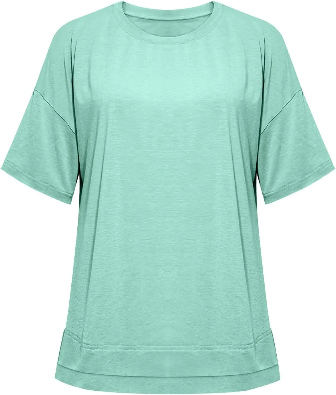 Womens Oversized Tshirt Short Sleeve Casual Summer Dressy T Shirts Crewneck Business Work Blouses Workout Basic Tops