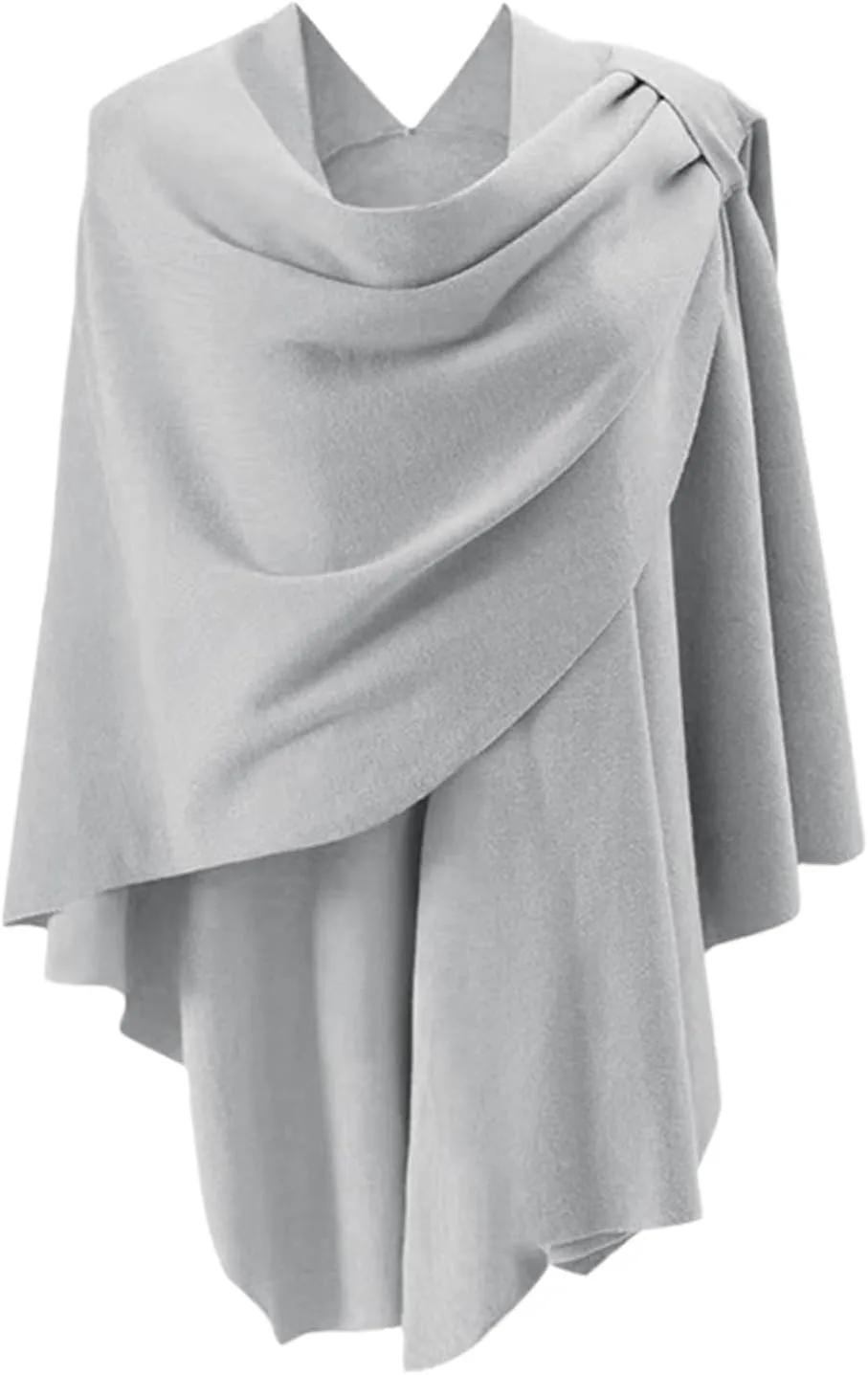 Women's Shawl Wrap Poncho Cape Dressy Solid Open Front Cardigan Shawls Fall Winter Elegant Knit Warm Sweater Cape