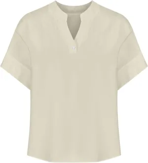 Women's Shirts Button V Neck Linen Shirts Roll Up Sleeve Gauze Tops Summer Vacation 2025 Boho Blouse Casual, S-2XL