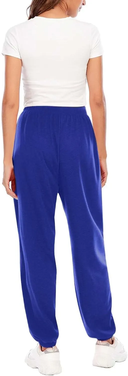 Womens Sweatpants High Waisted Athletic Joggers Pants Fleece Sweat Pant Cinch Bottom Pants with Pants