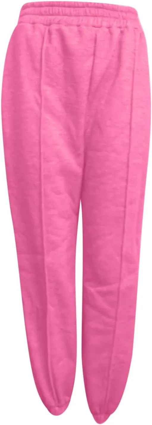 Womens Sweatpants High Waisted Athletic Joggers Pants Fleece Sweat Pant Cinch Bottom Pants with Pants