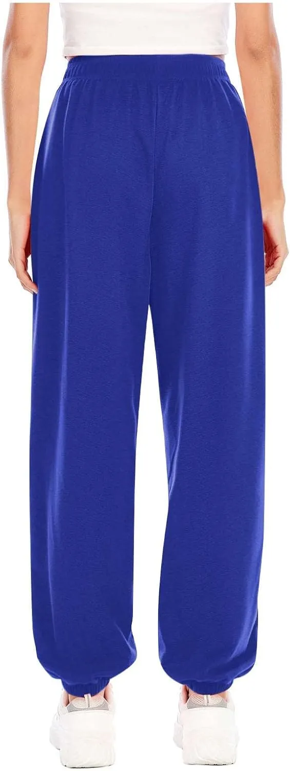 Womens Sweatpants High Waisted Athletic Joggers Pants Fleece Sweat Pant Cinch Bottom Pants with Pants