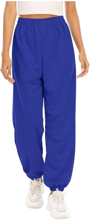 Womens Sweatpants High Waisted Athletic Joggers Pants Fleece Sweat Pant Cinch Bottom Pants with Pants