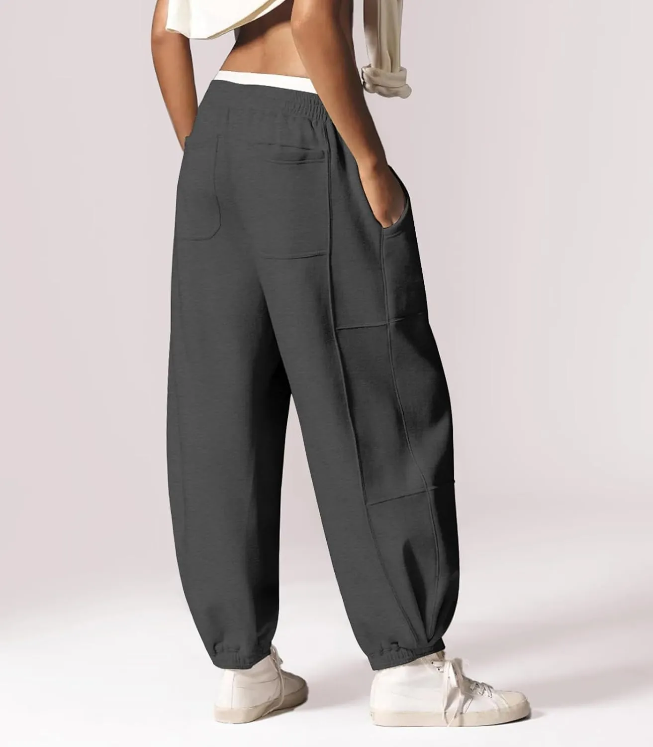 Women’s Sweatpants Joggers with Pockets Baggy Cinch Bottom Sweatpant Loose Mid Rise Casual Workout Active Lounge Sweat Pant