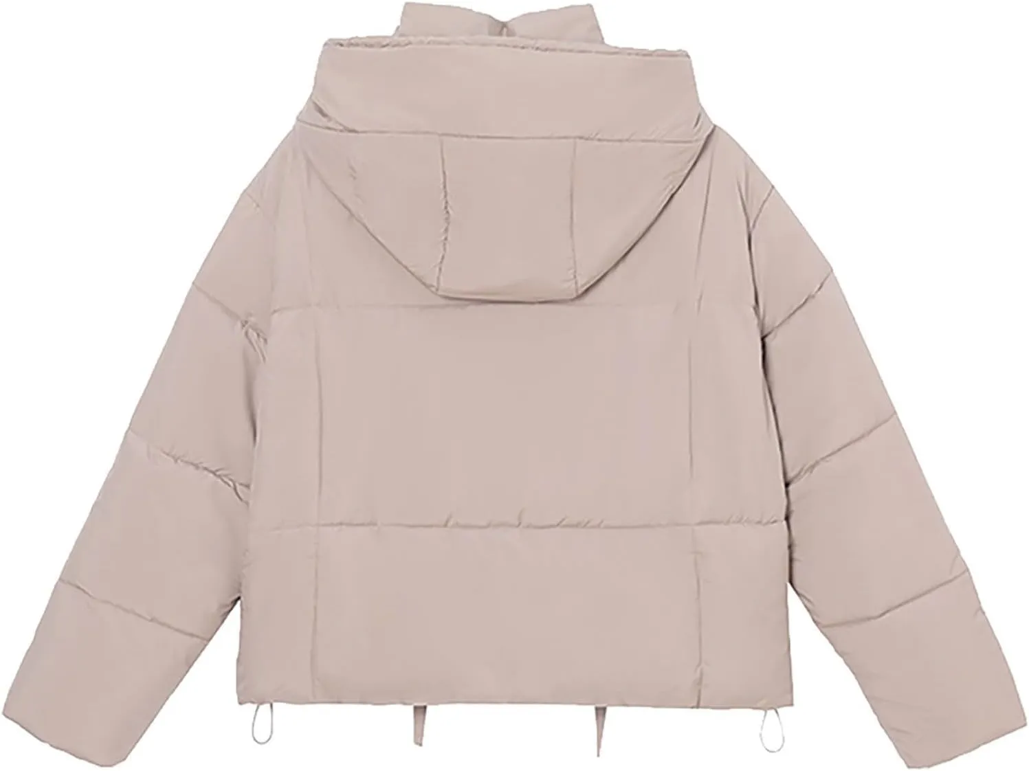 Women’s Winter Baggy Zip Puffer Jackets Short Down Jacket Stand Collar Zip Puffer Jacket Short Padded Down Coats