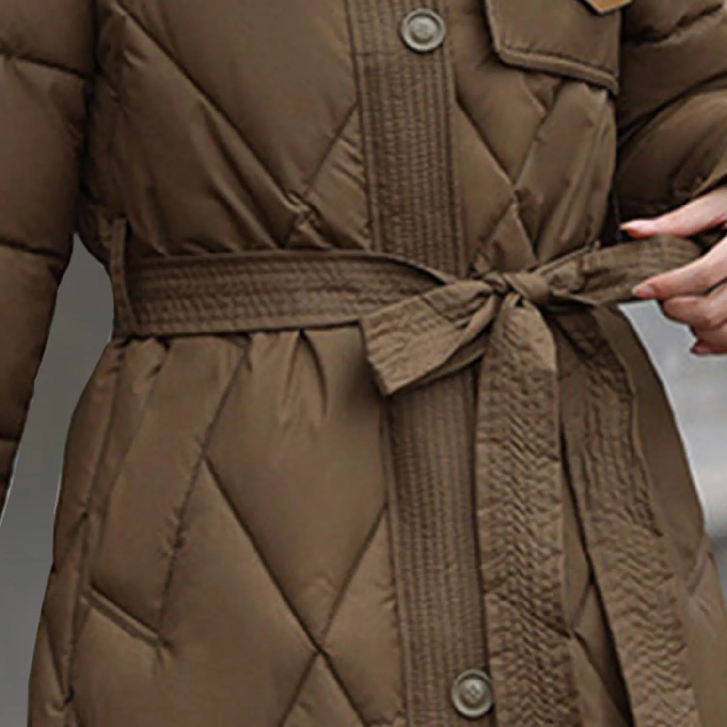 Womens Winter Coats Faux Fur Collar Warm Long Puffer Jackets Thicken Warm Outerwear Down Coats Parkas Quilted Jackets