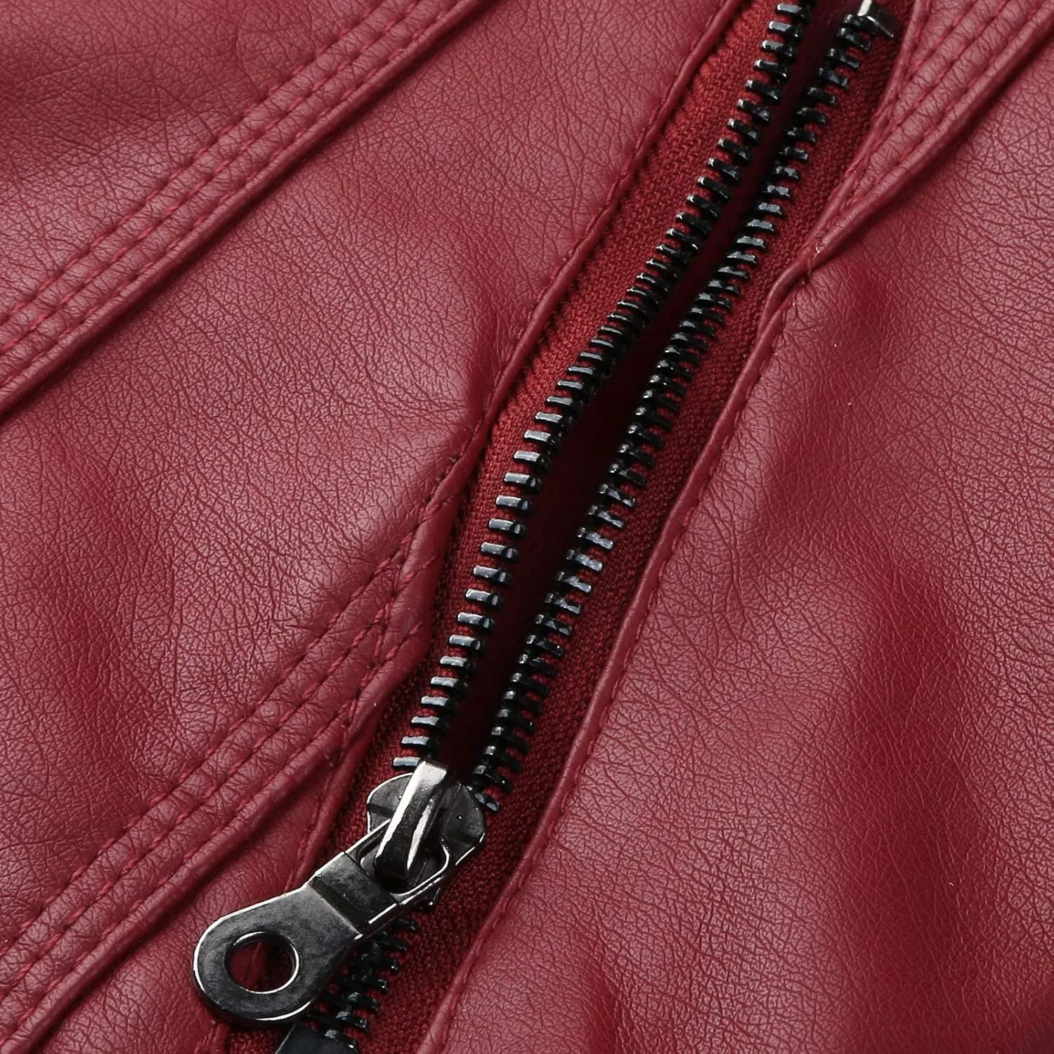 Womens Winter Coats with Hood Women's Removable Hooded Faux Leather Jacket Moto Biker Coat