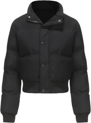 Women's Winter Short Puffer Jackets Lightweight Stand Collar Zip Up Down Coat Warm Quilted Jackets