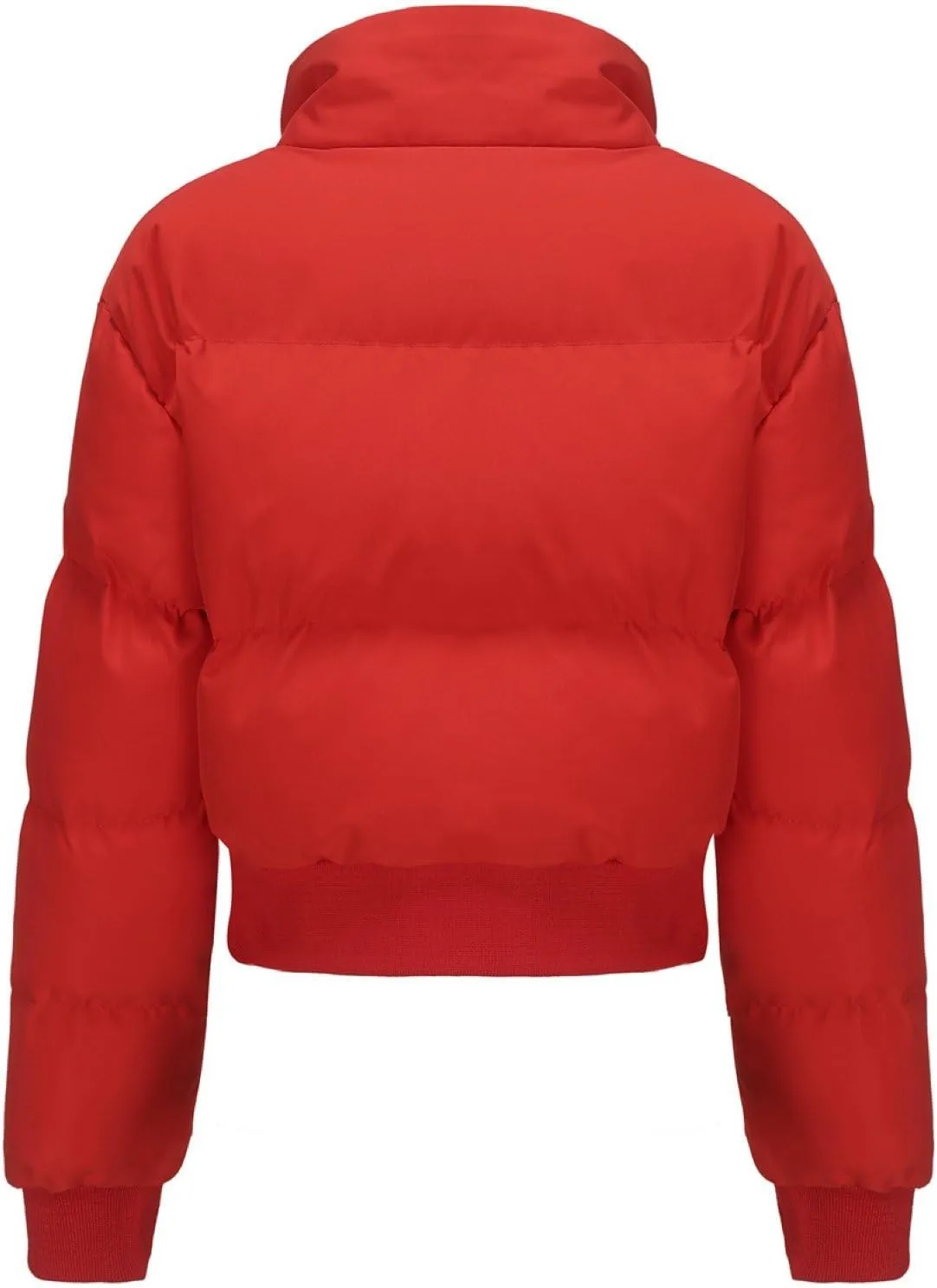 Women's Winter Short Puffer Jackets Lightweight Stand Collar Zip Up Down Coat Warm Quilted Jackets