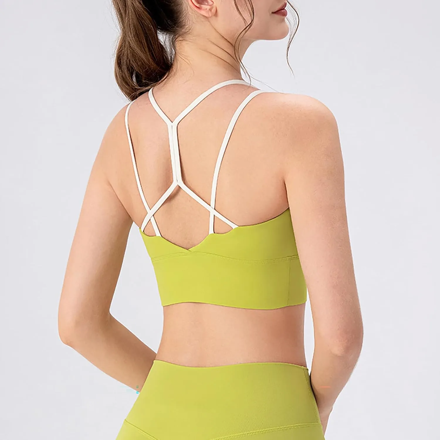 Women's Workout Sleeveless Cropped Tops Built in Shelf Bra Athletic Tank Tops Summer Quick Dry Running Gym Yoga Shirts