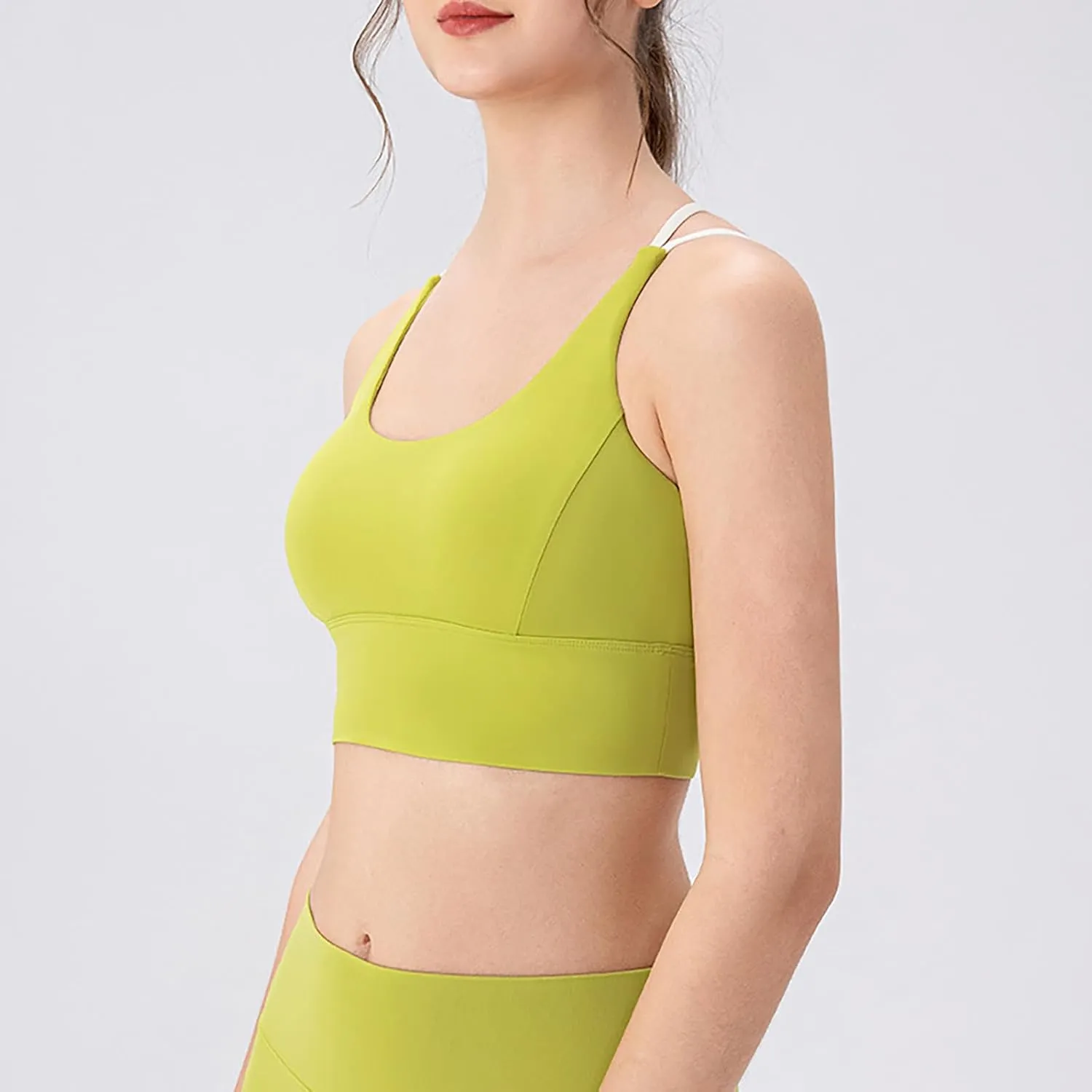 Women's Workout Sleeveless Cropped Tops Built in Shelf Bra Athletic Tank Tops Summer Quick Dry Running Gym Yoga Shirts