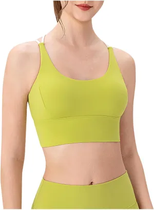 Women's Workout Sleeveless Cropped Tops Built in Shelf Bra Athletic Tank Tops Summer Quick Dry Running Gym Yoga Shirts