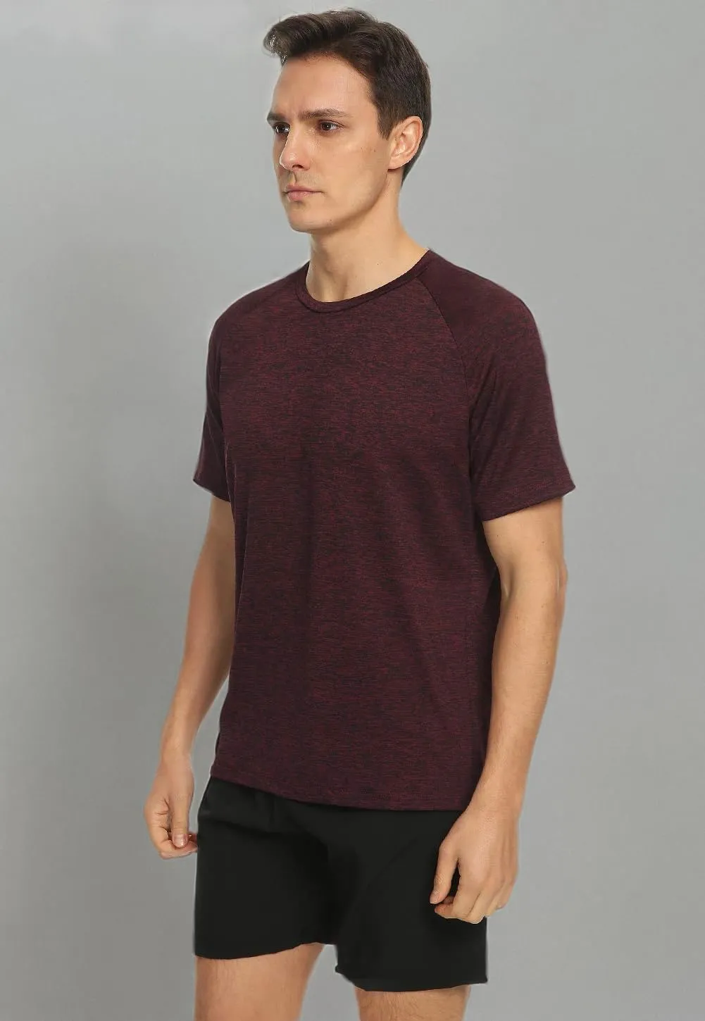 Xelky 4-5 Pack Men's Dry Fit T Shirt Moisture Wicking Athletic Tees Exercise Fitness Activewear Short Sleeves Gym Workout Top