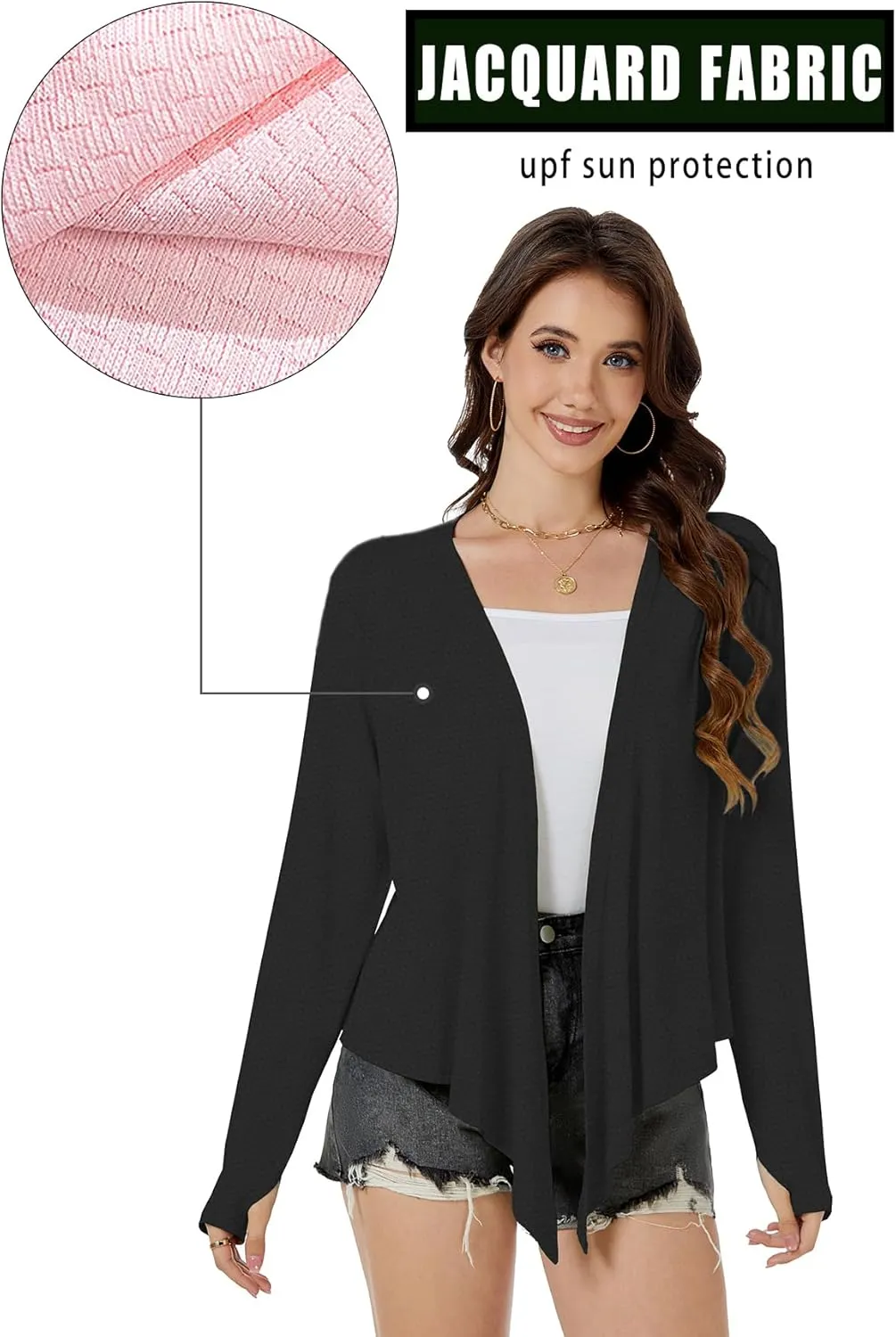 Yekaty Womens Lightweight Tie Cardigan Shrugs for Summer Dress UPF 50  Sun Prrotection Wraps Tops Shawls
