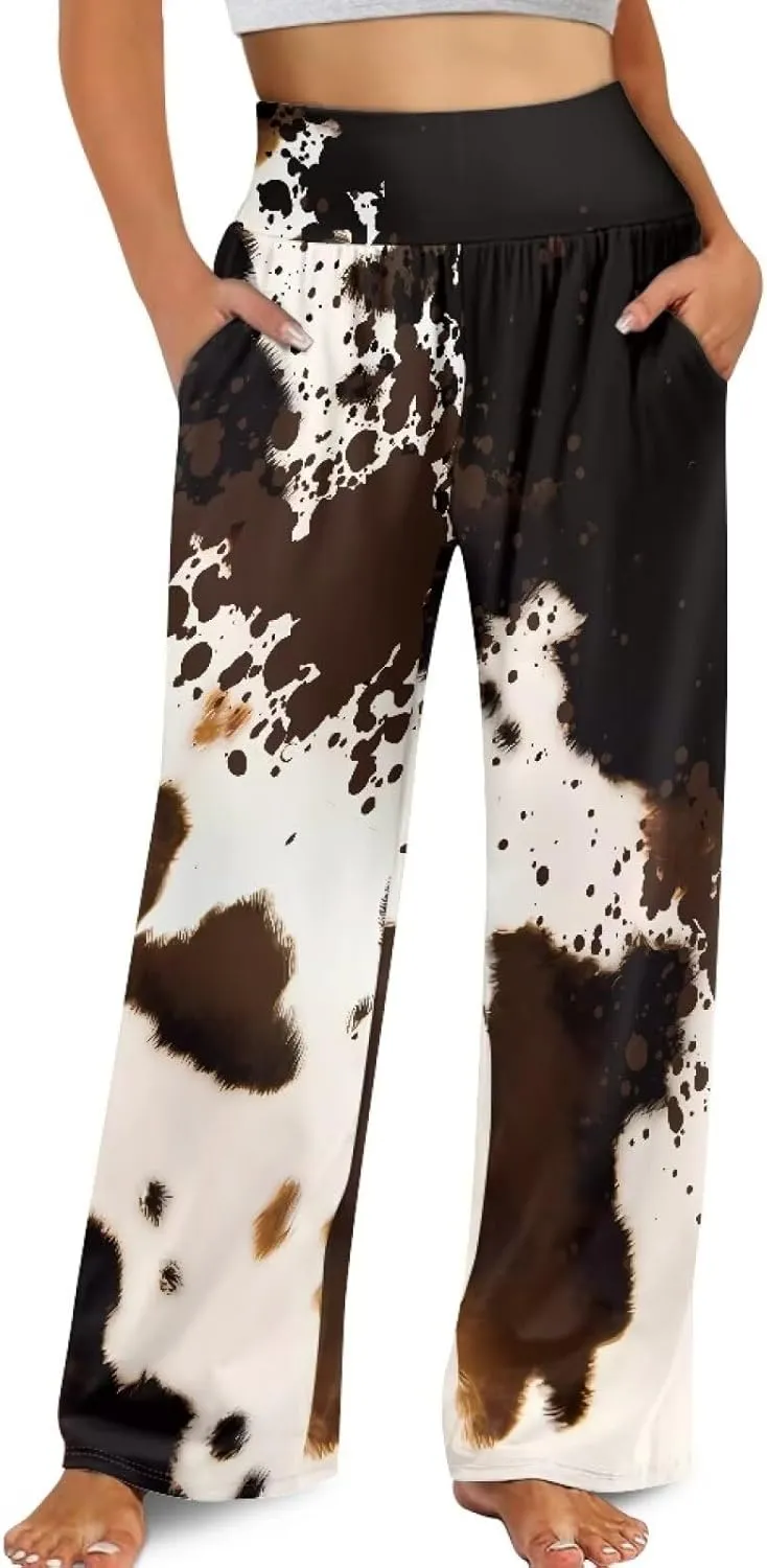 YEXIATODO High Waisted Wide Leg Pants for Women Dressy Casual Linen Pants Tall Palazzo Pants Lounge Pants S-3XL
