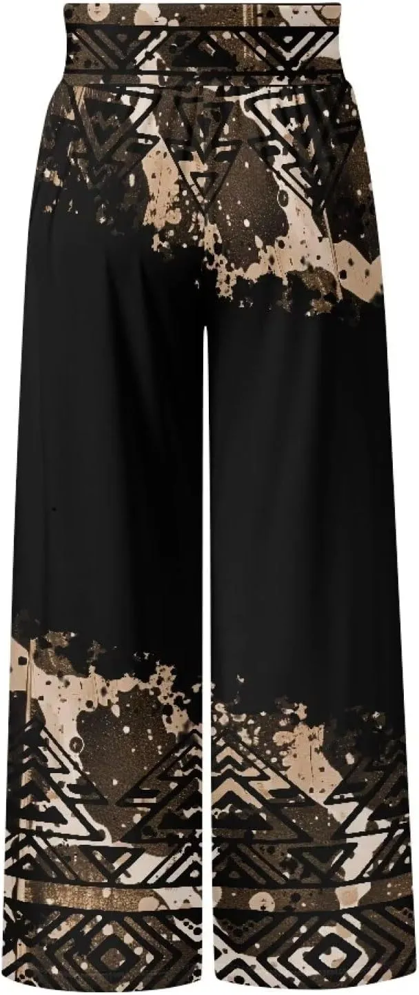 YEXIATODO High Waisted Wide Leg Pants for Women Dressy Casual Linen Pants Tall Palazzo Pants Lounge Pants S-3XL