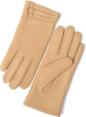 YISEVEN Women's Winter Driving Touchscreen Leather Gloves Wool Lined Buttoned Cuff