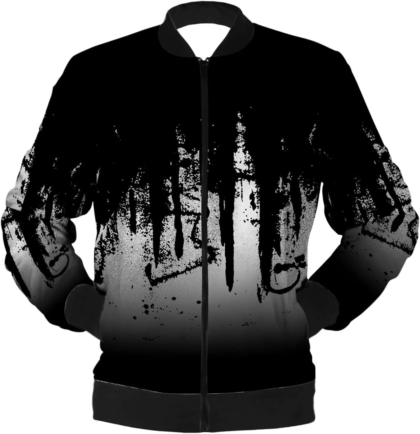 Ymosrh Packable Jacket Mens Autumn and Winter Men's Printed Thin Jackets Casual Versatile Jackets Jacket