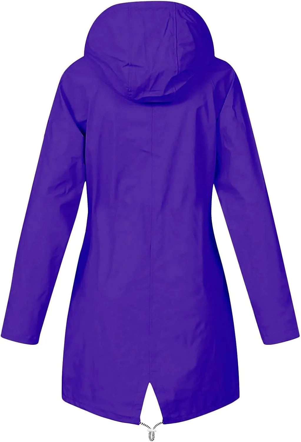 ZEFOTIM Womens Rain Jacket with Hood Waterproof Light Weight Casual Raincoat with Pockets Zip Up Travel Hiking Jackets