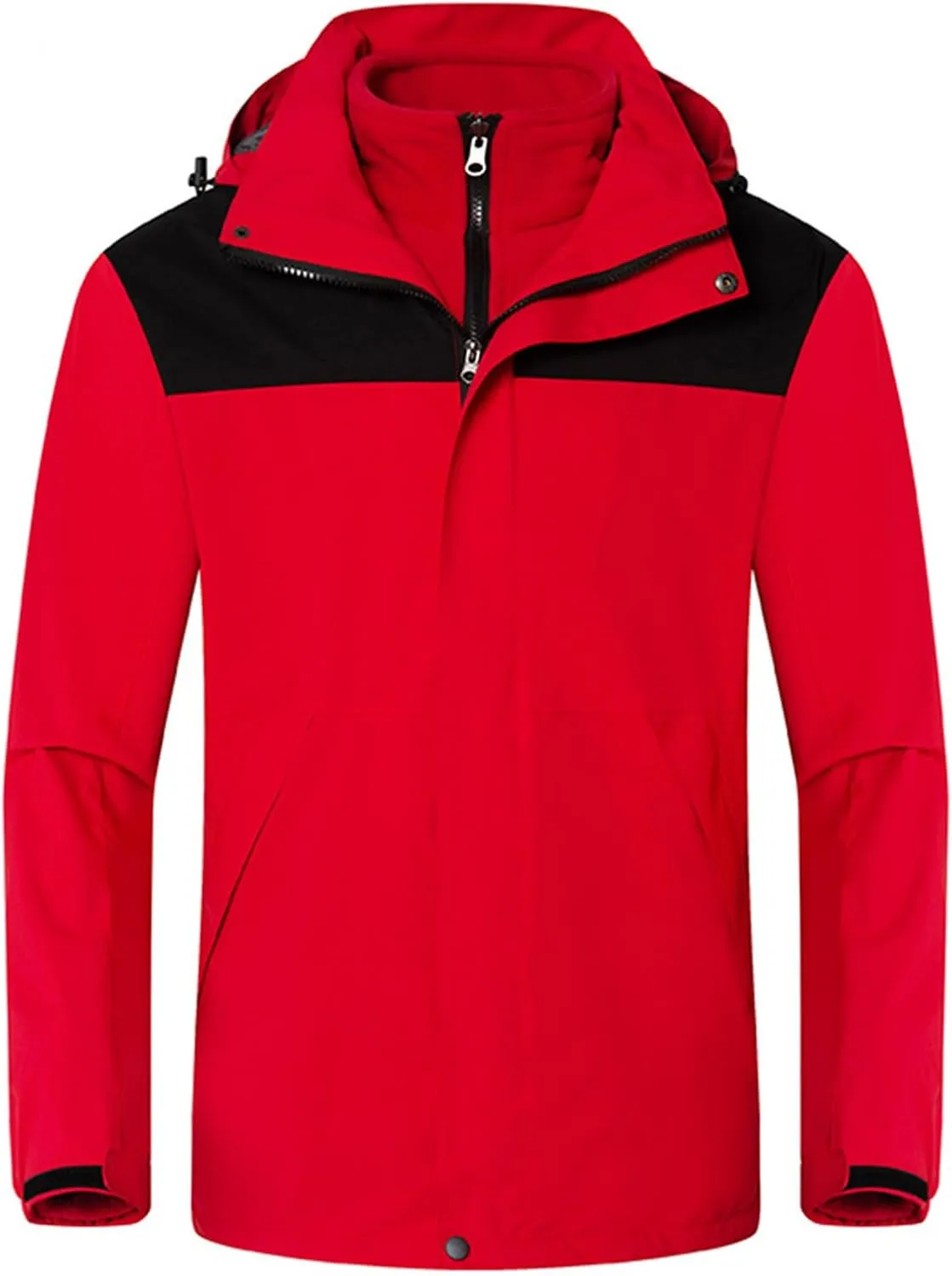 Zeiyignr Men's Waterproof Ski Jacket Warm Winter Mountain Snow Coat Hooded Raincoat Windproof Parka Jackets Raincoat Outwear
