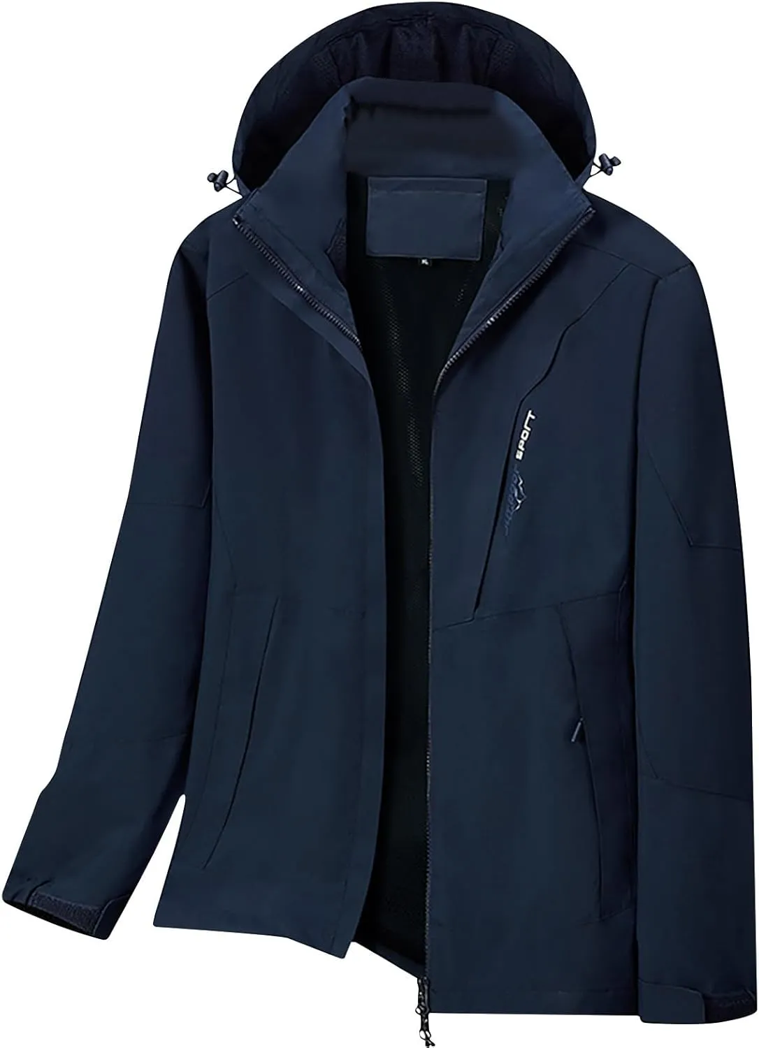 Zeiyignr Winter Coat for Men Lightweight Jackets Water Resistant Ski Snow Jacket Mountain Windbreaker Hooded Parka Coats
