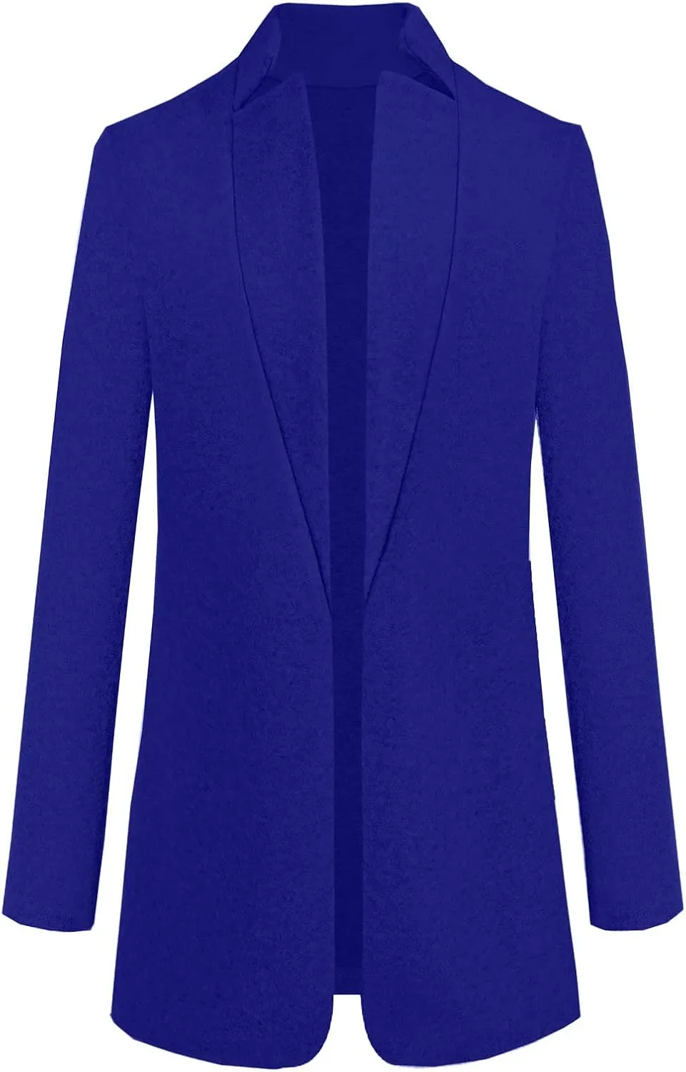 ZYXTIM Women's Classic Notched Lapel Coats Long Sleeve Open Front Wool Blend Fashion Casual Business Trench Coat Blazer