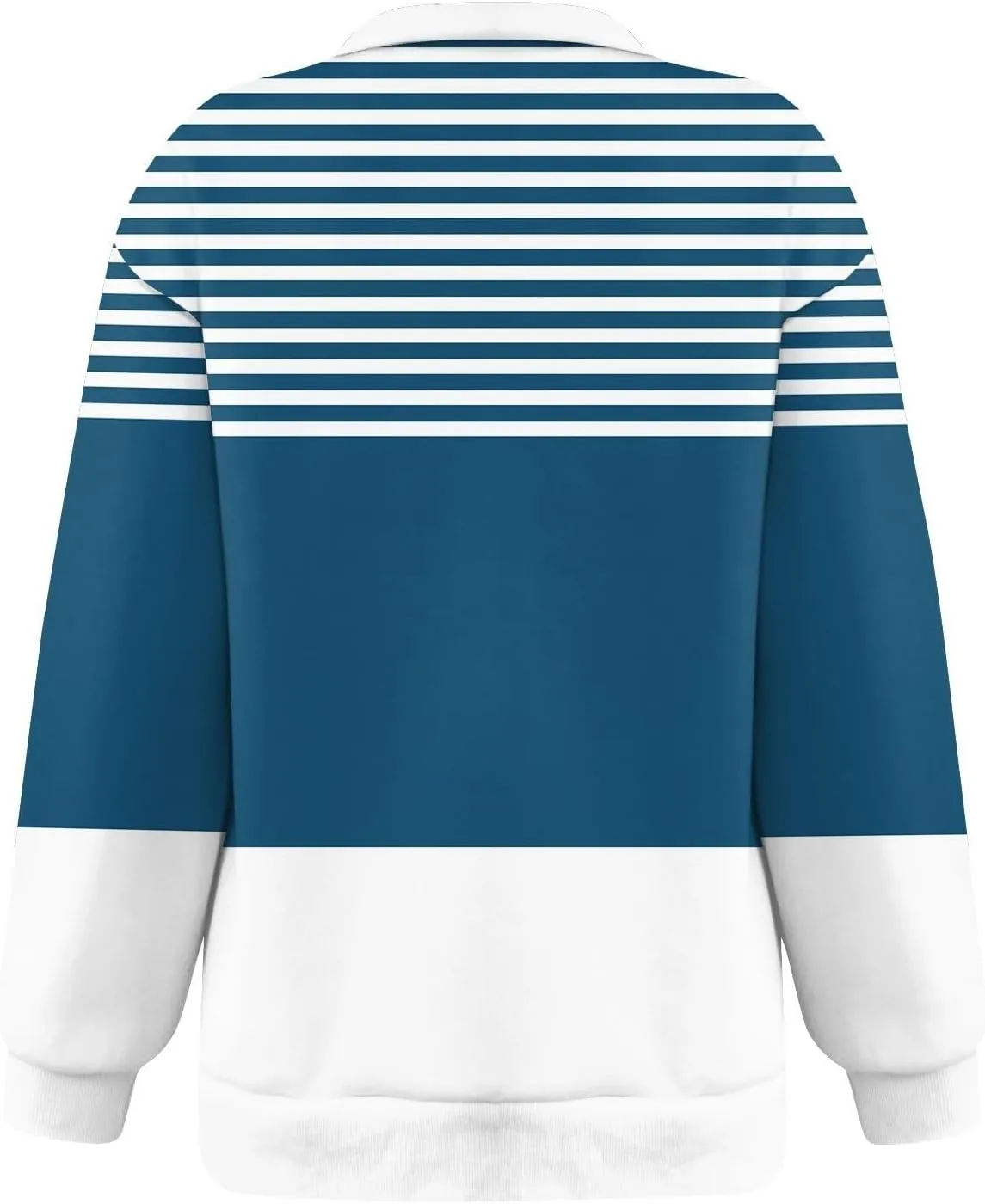 ZYXTIM Women's Fashion Striped Sweatshirts Quarter Zip Long Sleeve Pullover Tops Casual Sweaters Teen Girls Fall Y2K Clothes